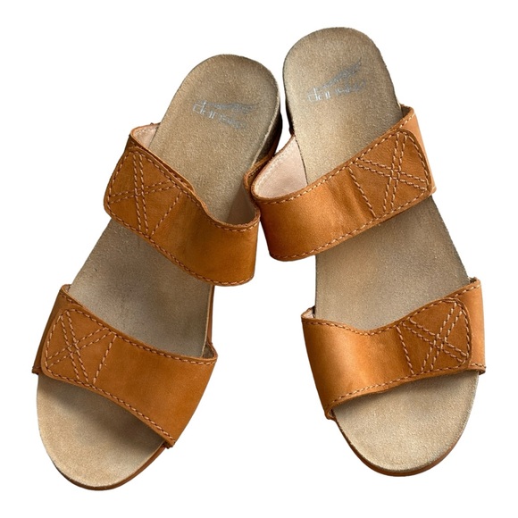 Dansko Women's Maddy Milled Nubuck Leather Orange Sandals Size 40 EU /9.5-10 US - Picture 8 of 12